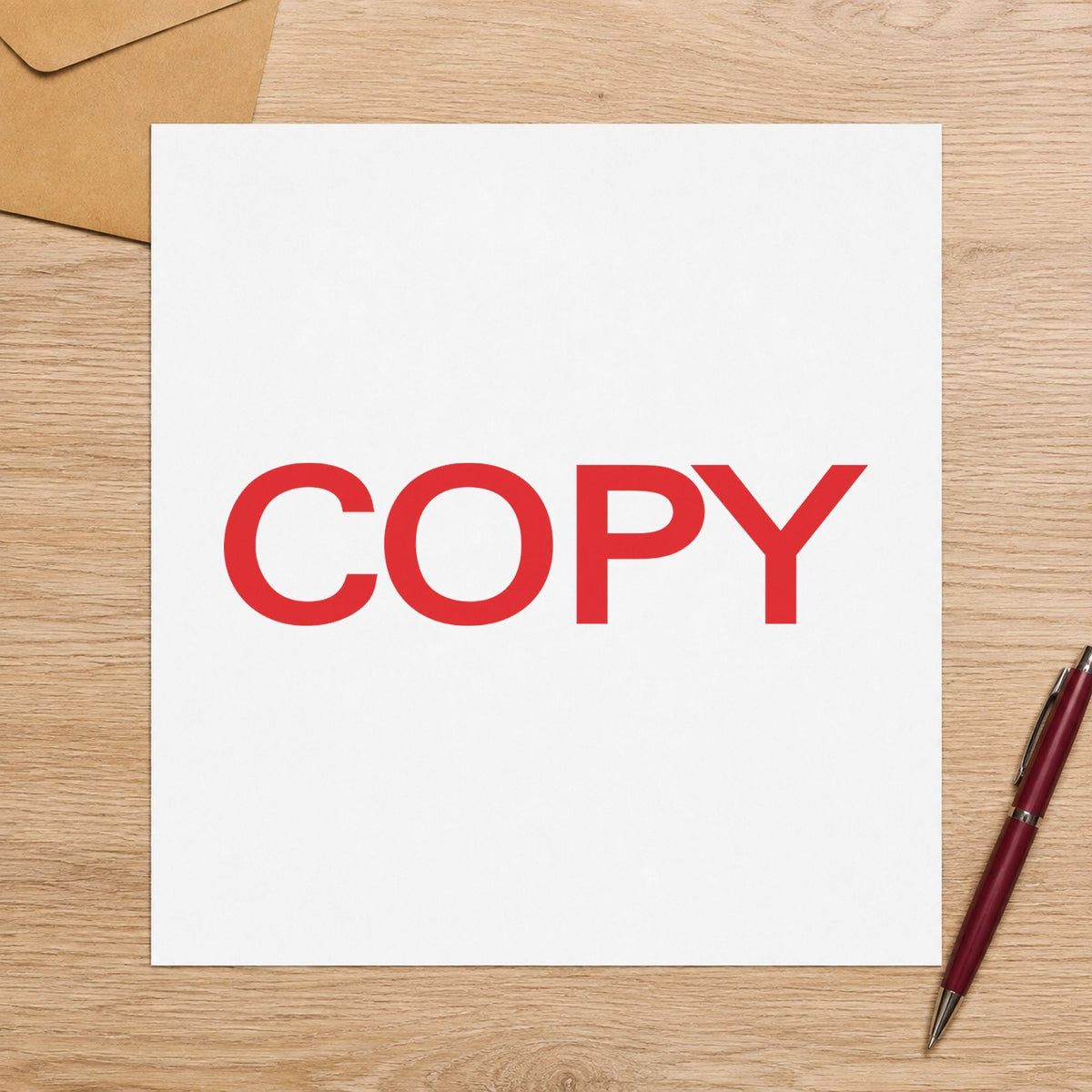 "Copy" Xstamper No. 1359 stamp shown in everyday handling