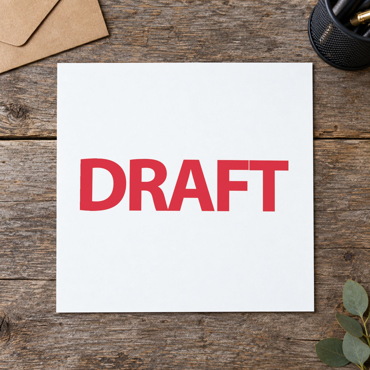 "Draft" imprint sized Approximately 1/2 in tall x 1-5/8 in wide on a document page