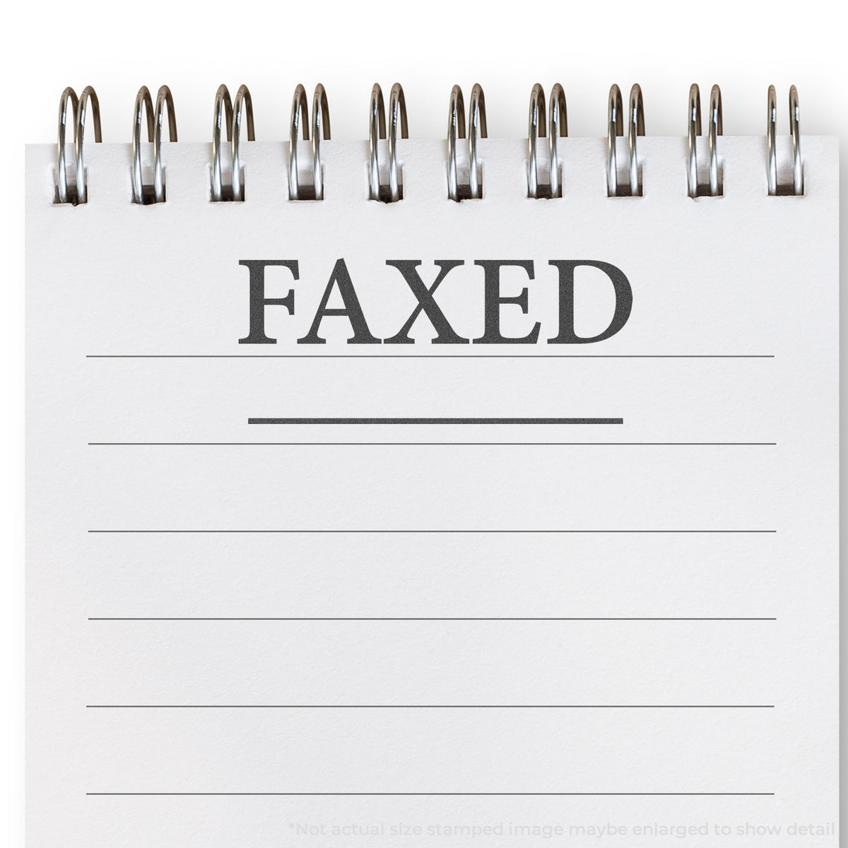 "Faxed" Xstamper stamp used on filed paperwork