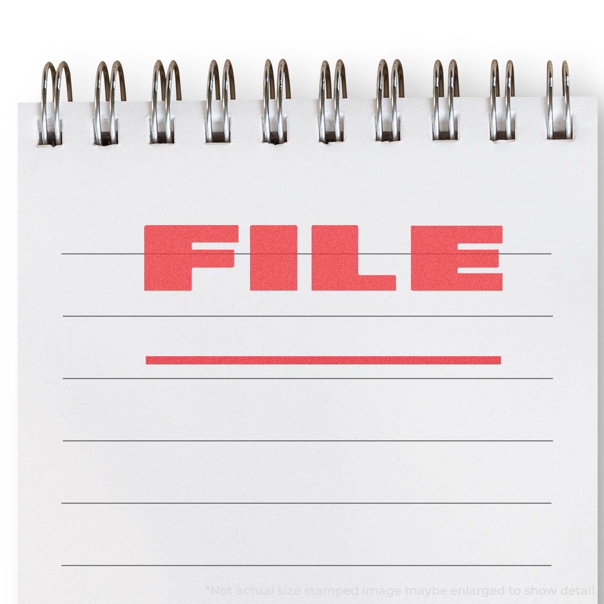 "File" Xstamper stamp used on filed paperwork