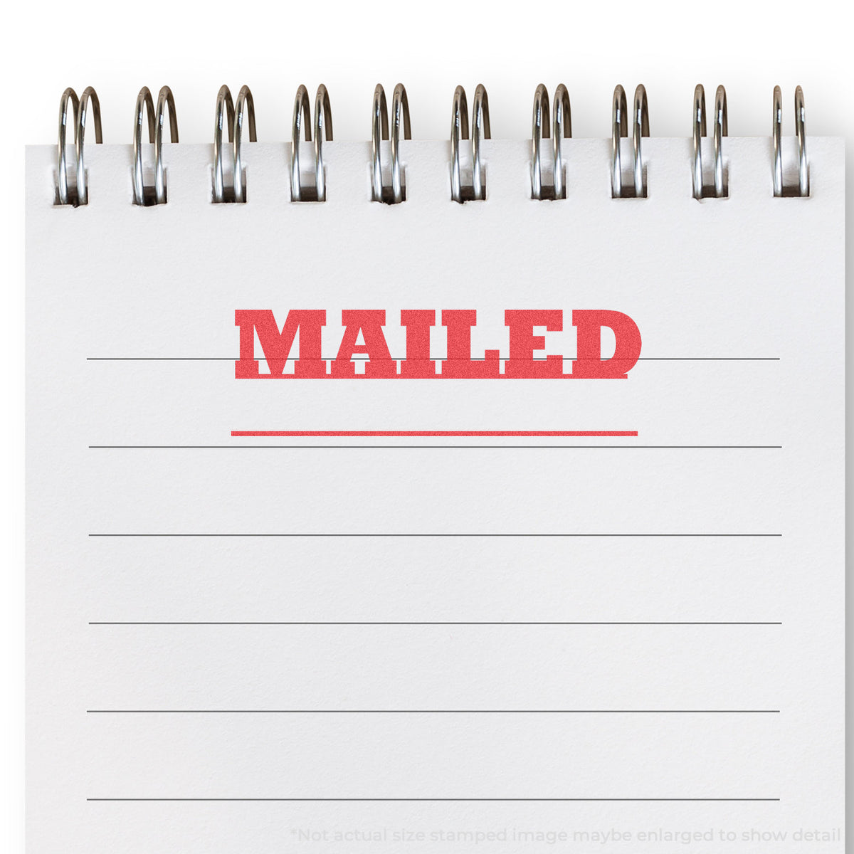 "Mailed" Xstamper stamp used on filed paperwork