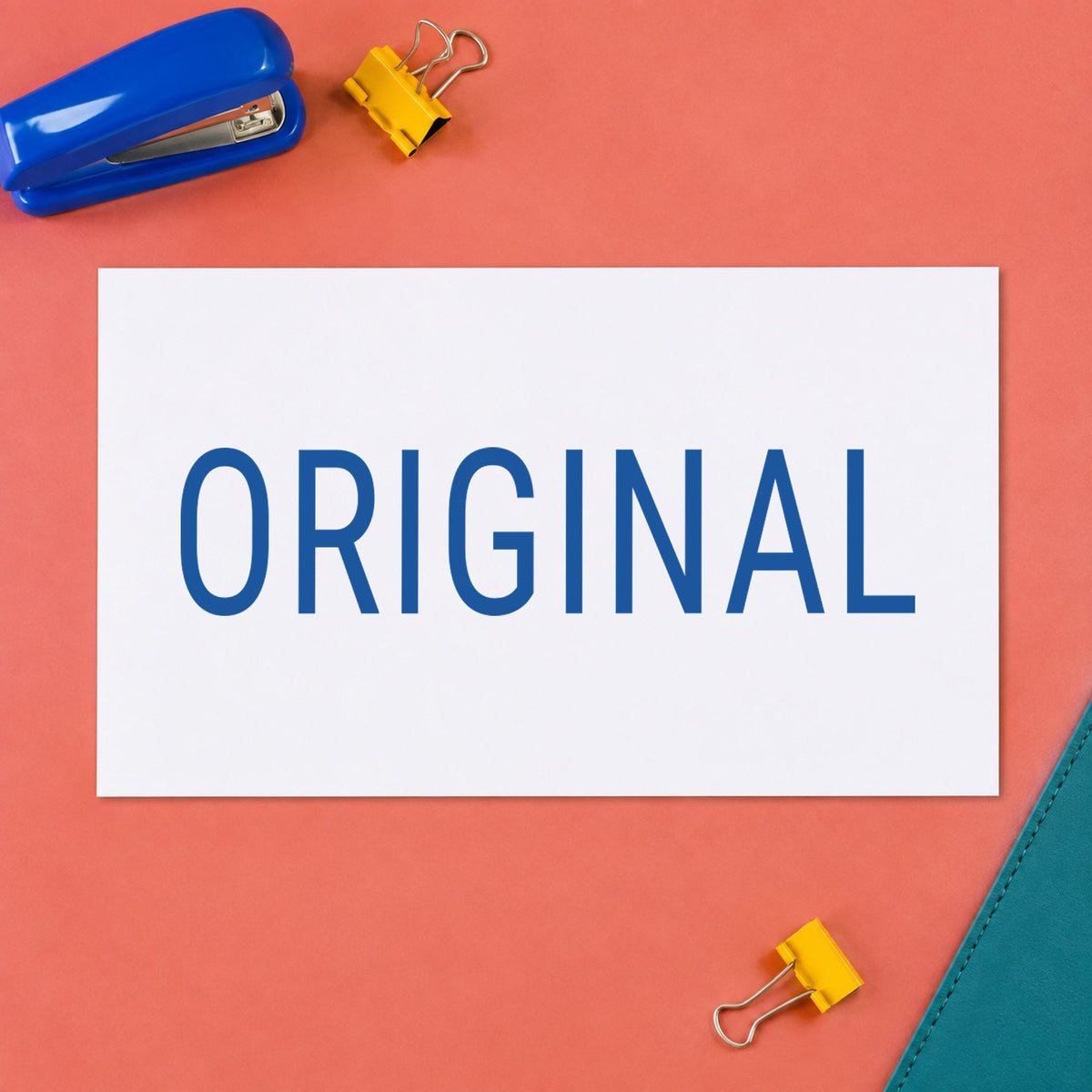 "Original" Xstamper No. 1111 stamp shown in everyday handling