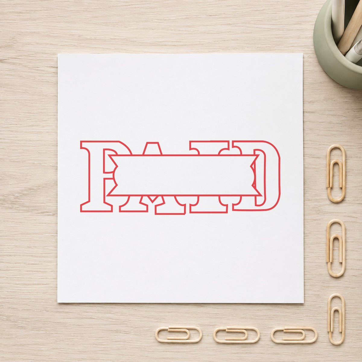 "Paid" Xstamper No. 1201 stamp shown in everyday handling