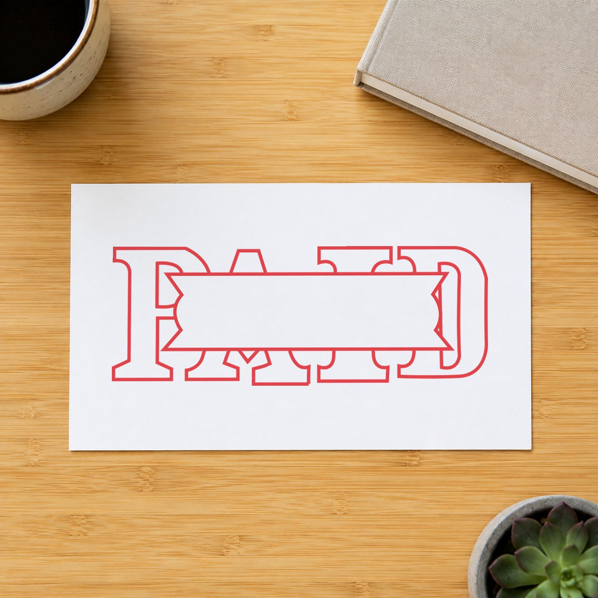 Pre-inked "Paid" stamp applied to a document, 1/2 x 1-5/8 in impression