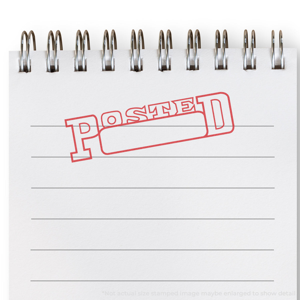 "Date posted" Xstamper stamp used on filed paperwork