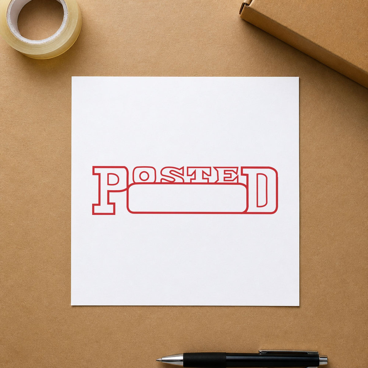 "Date posted" Xstamper stamp at work on everyday office paperwork