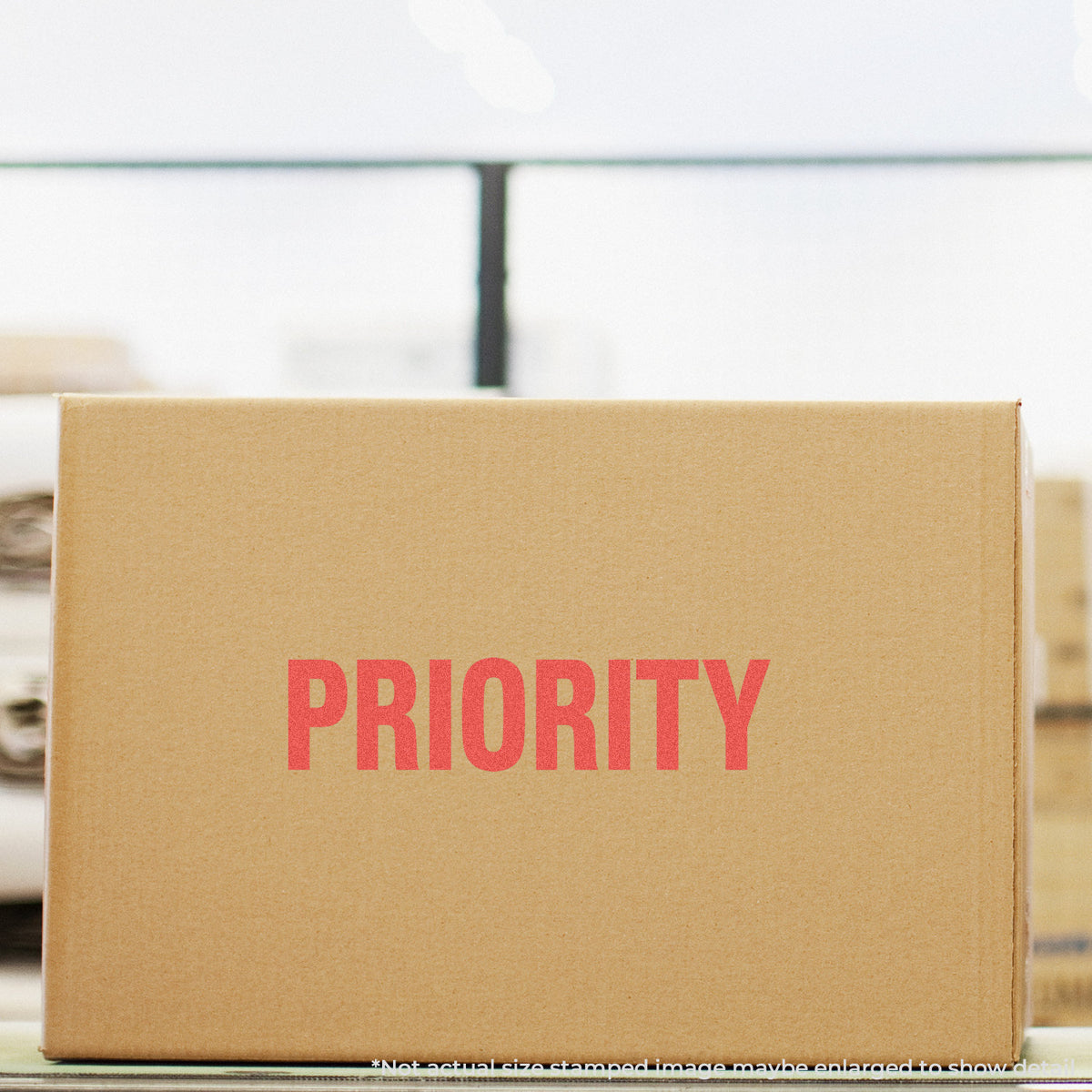 "Priority" Xstamper stamp used on filed paperwork
