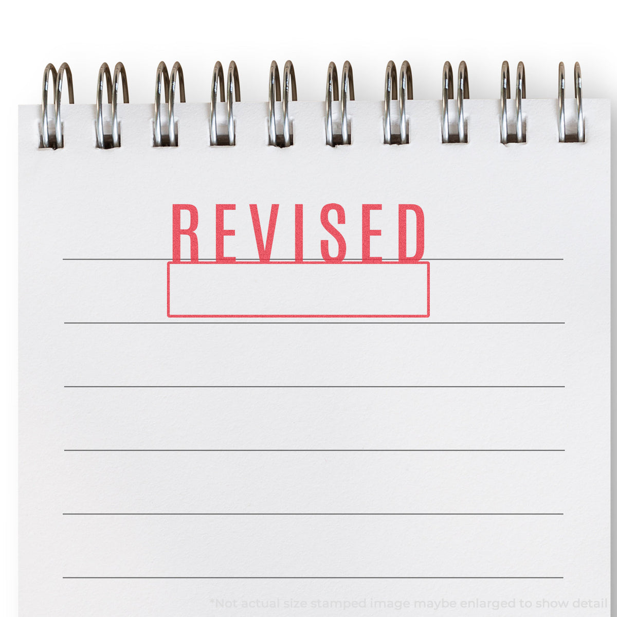 "Revised" Xstamper stamp used on filed paperwork