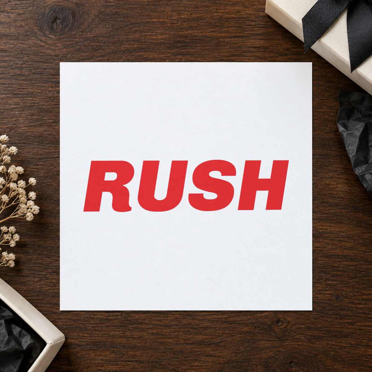 "Rush" Xstamper stamp at work on everyday office paperwork