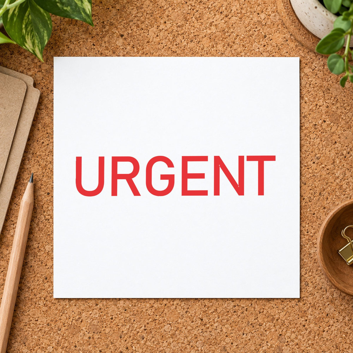 "Urgent" Xstamper stamp at work on everyday office paperwork