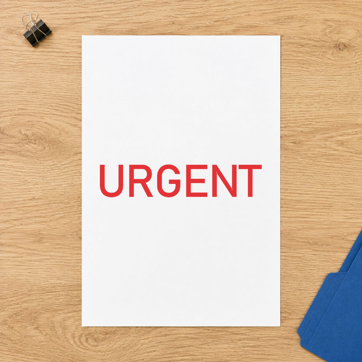 Close view of the "Urgent" mark left by Xstamper No. 1103