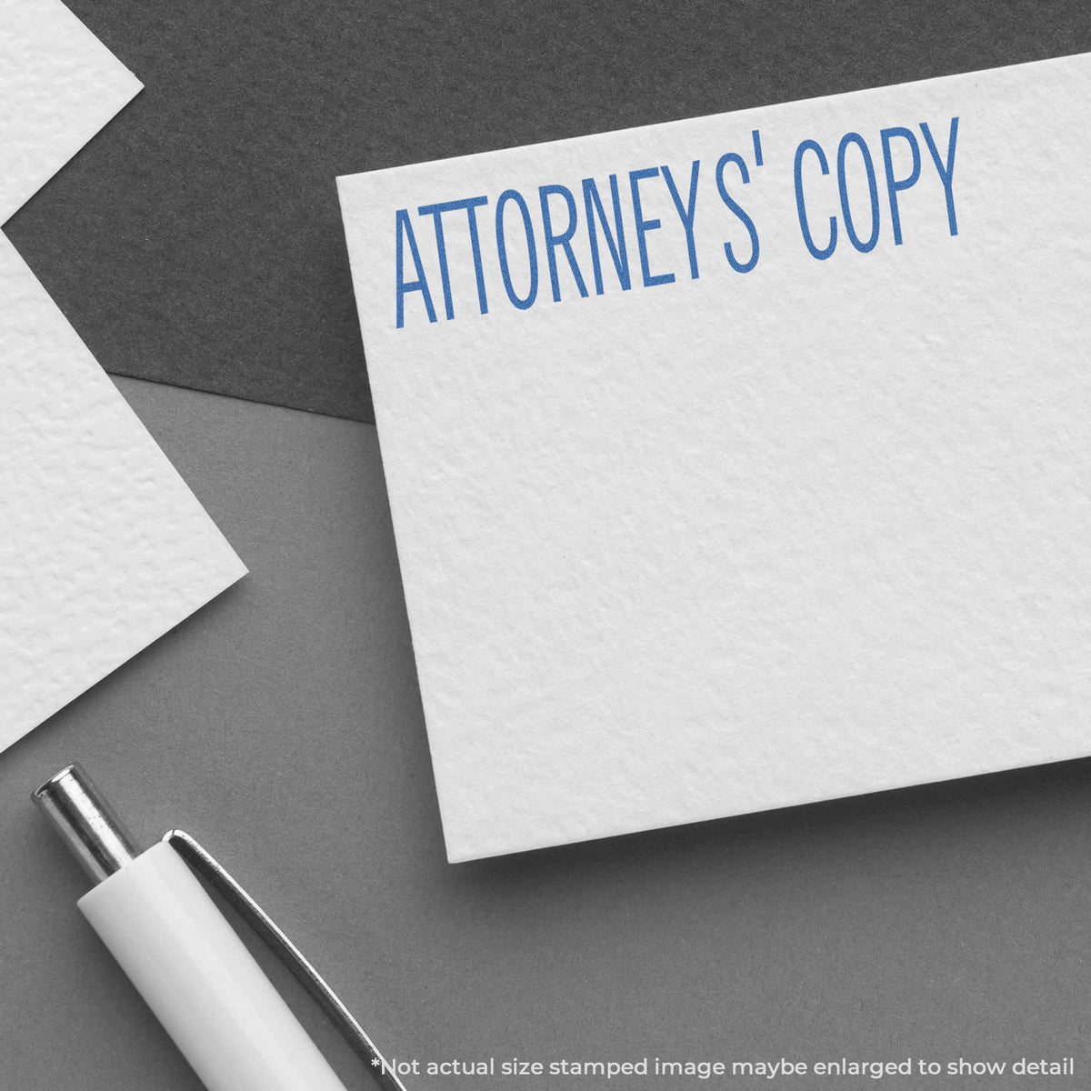 "Attorney's copy" Xstamper stamp used on filed paperwork