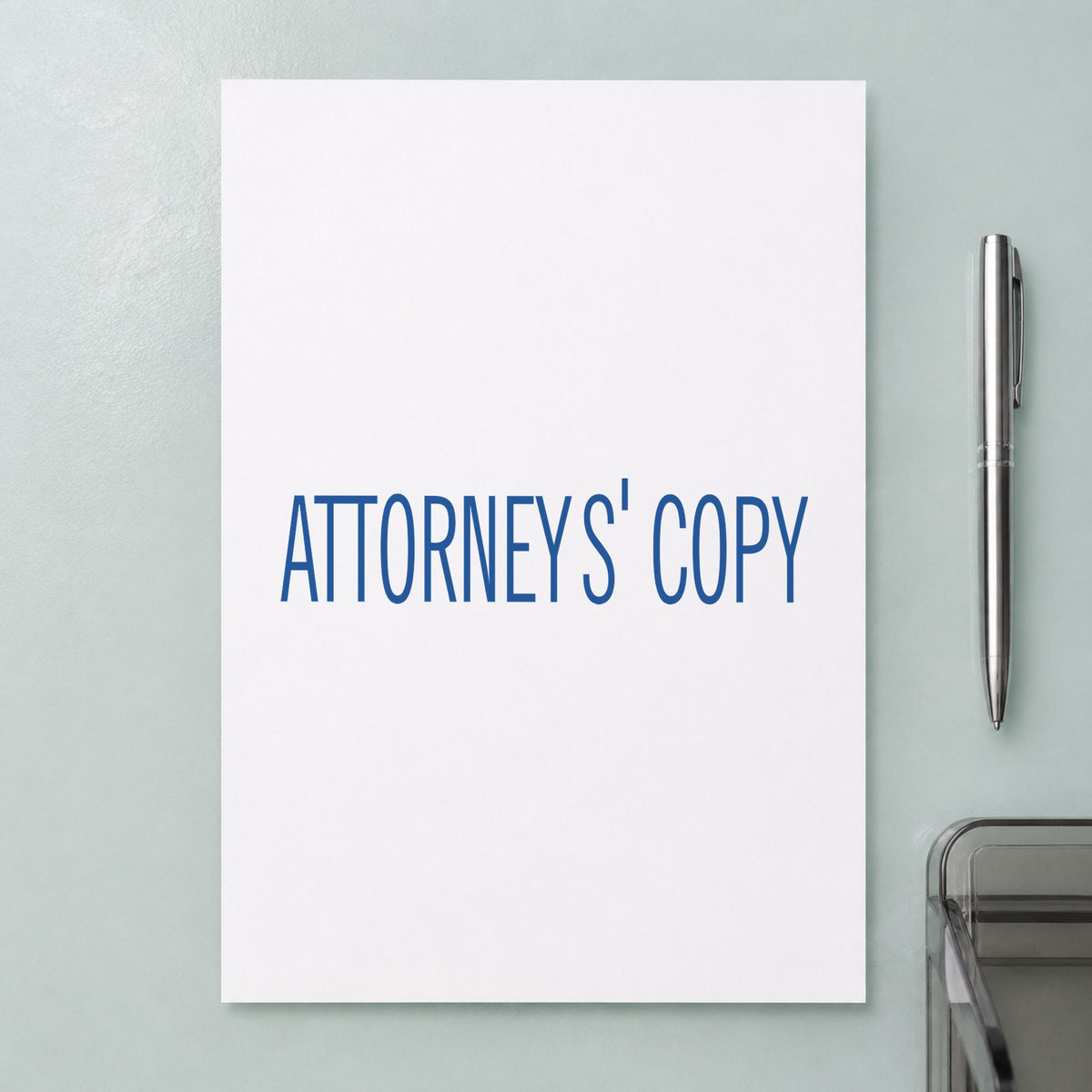 "Attorney's copy" Xstamper stamp at work on everyday office paperwork