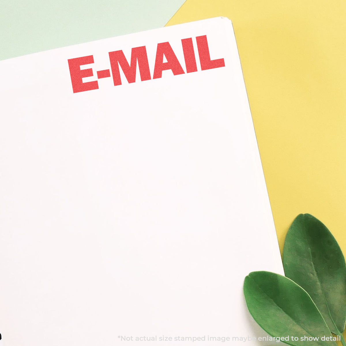 "E-mail" pre-inked imprint on a page, rectangle shape at Approximately 1/2 in tall x 1-5/8 in wide