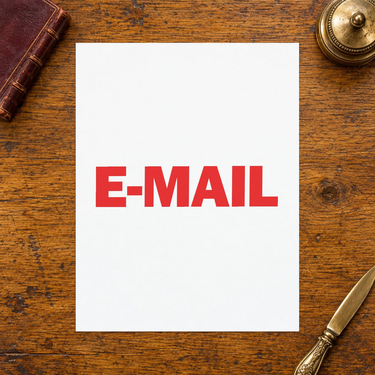 "E-mail" imprint sized Approximately 1/2 in tall x 1-5/8 in wide on a document page