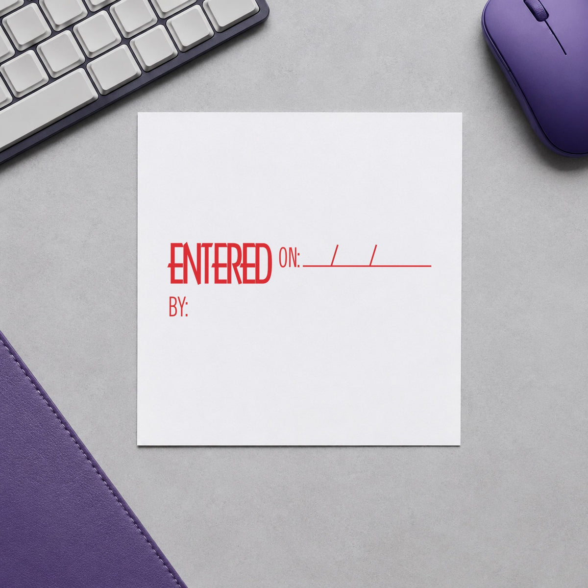 "Entered on: by:" imprint sized 1/2 x 1-5/8 in on a document page