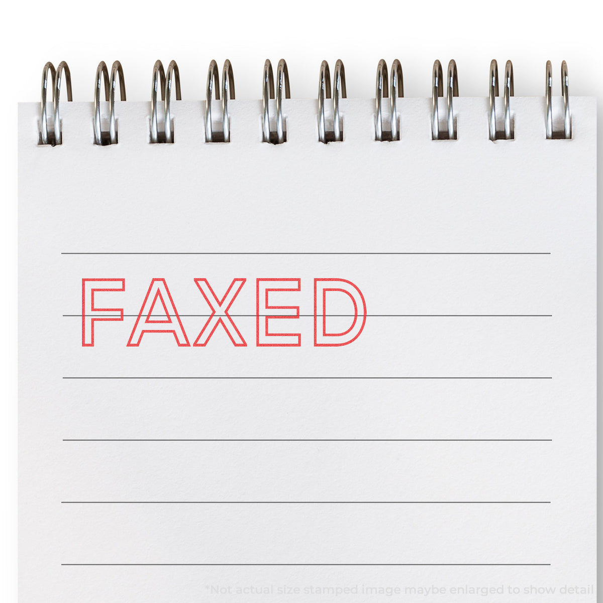 "Faxed" Xstamper stamp used on filed paperwork