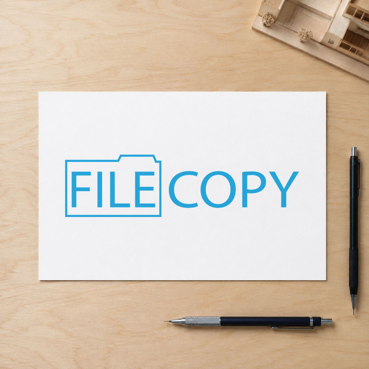 "File copy" imprint sized Approximately 1/2 in tall x 1-5/8 in wide on a document page
