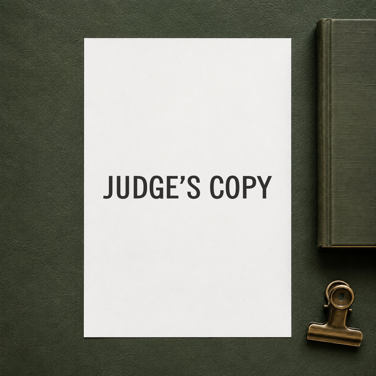 Pre-inked "Judge's copy" stamp applied to a document, 1/2 x 1-5/8 in impression
