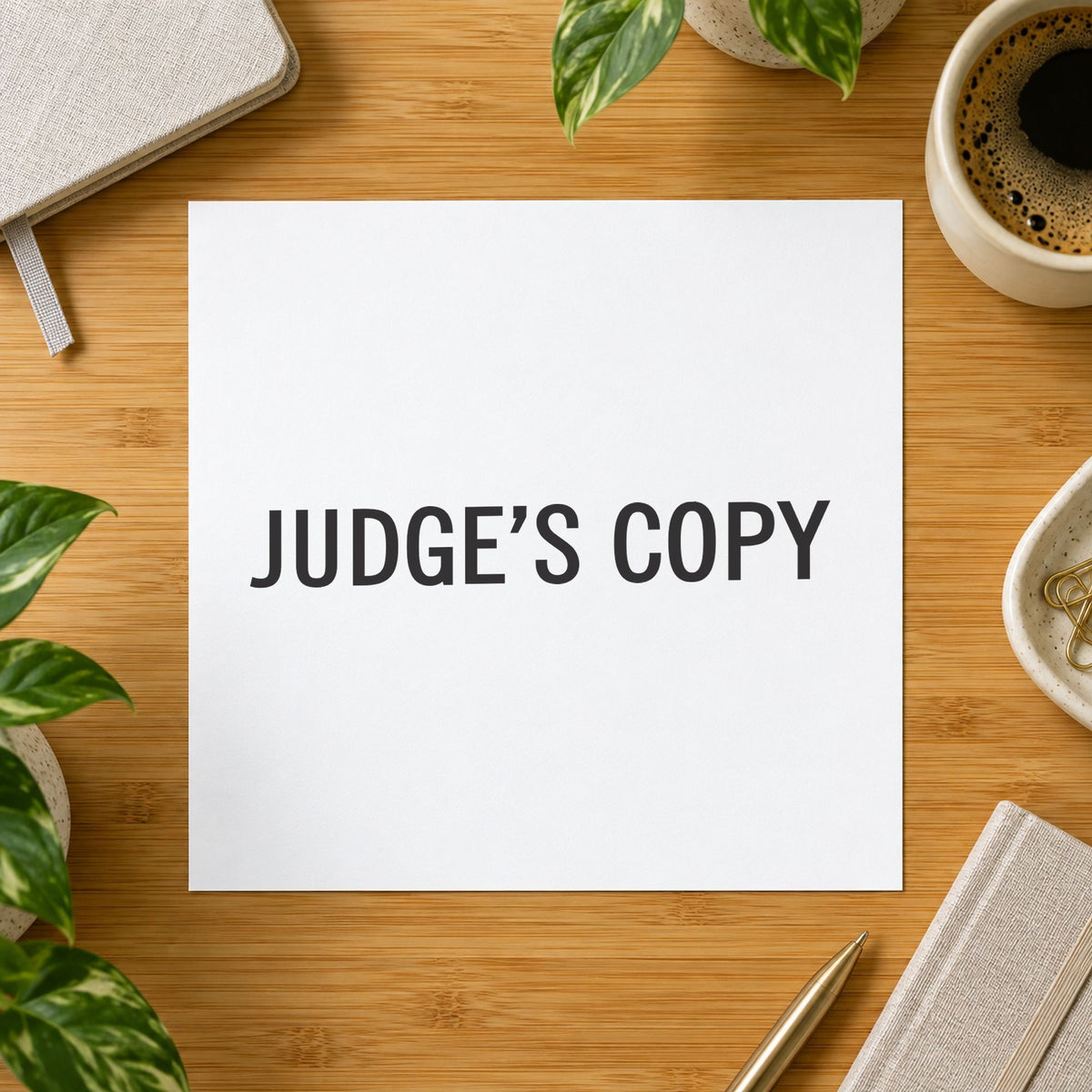 "Judge's copy" imprint sized 1/2 x 1-5/8 in on a document page