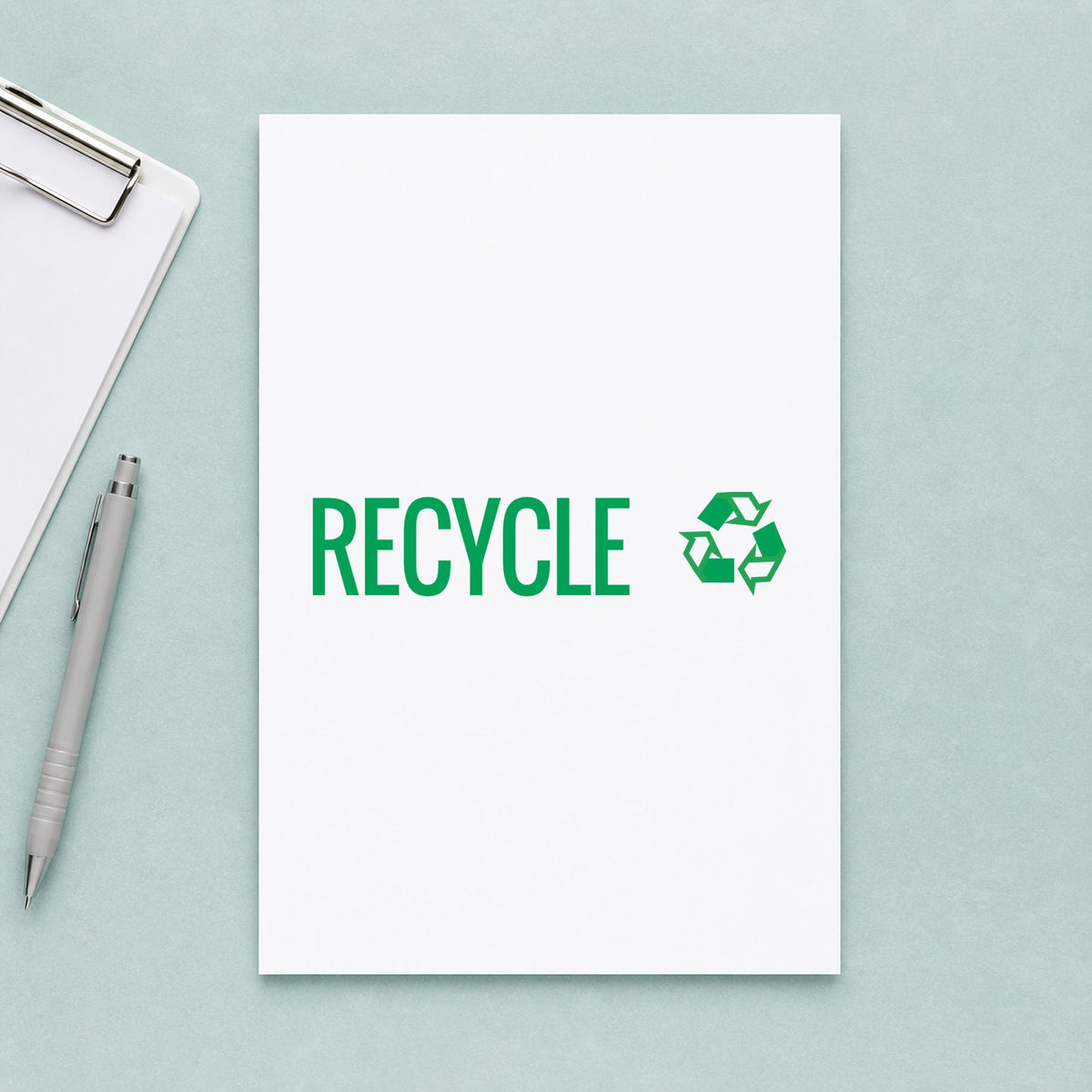 "Recycle" Xstamper stamp at work on everyday office paperwork