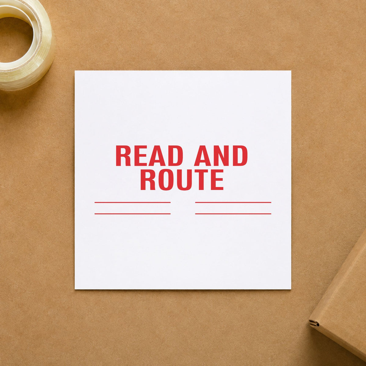 "Read and route" imprint on a printed page, Xstamper No. 3250