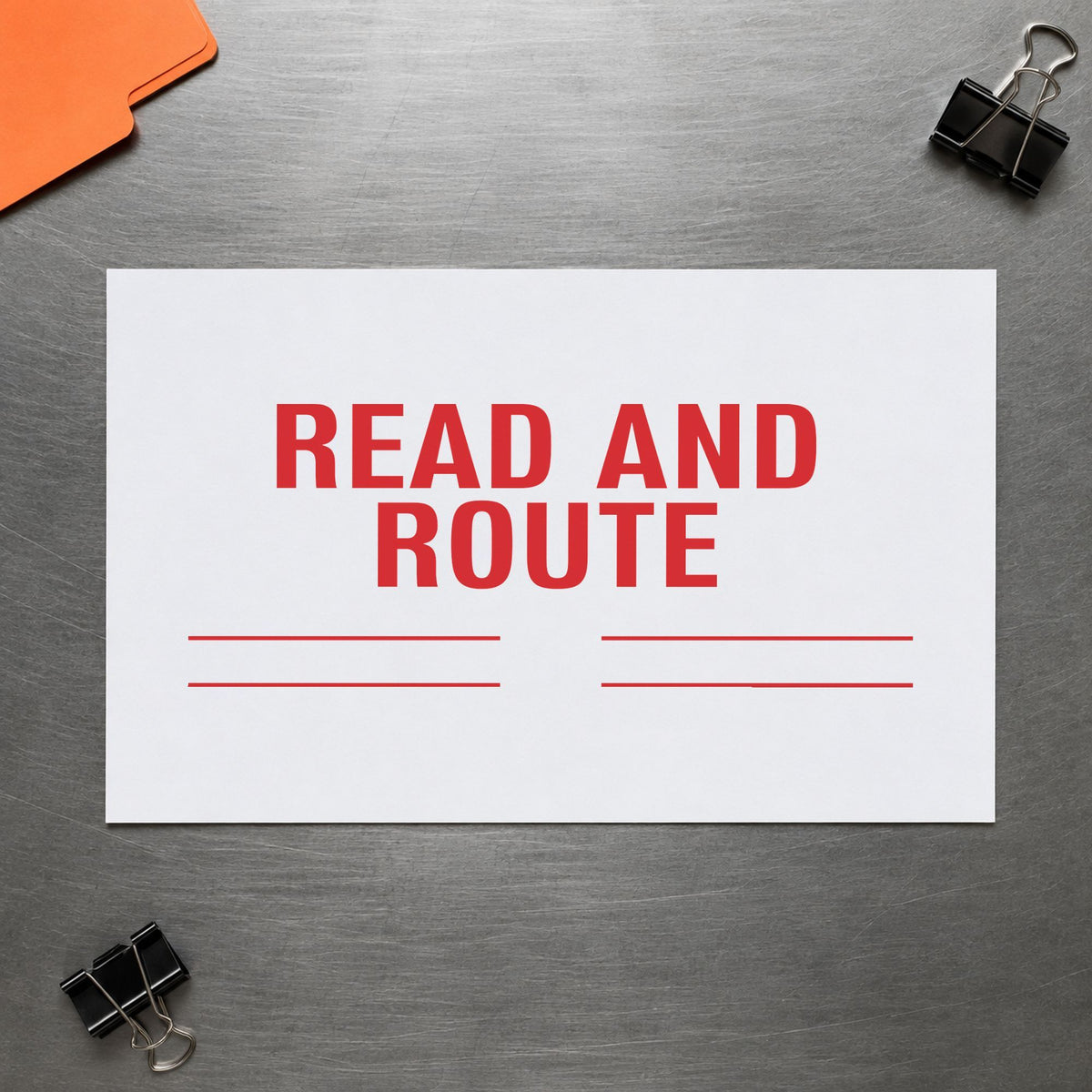 "Read and route" Xstamper stamp at work on everyday office paperwork