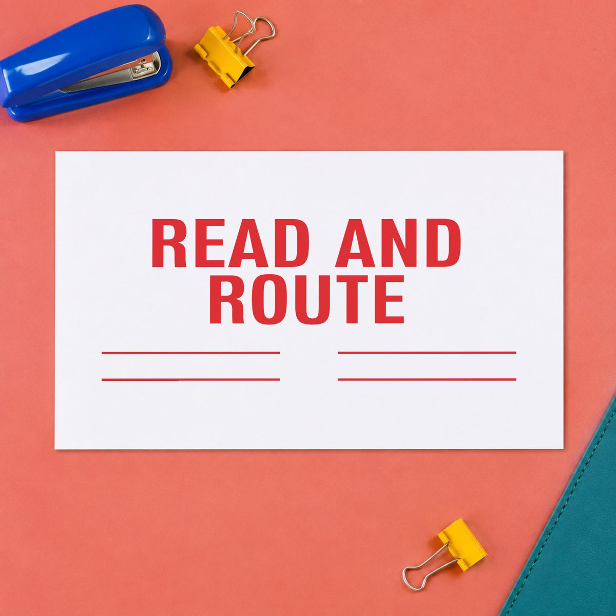 "Read and route" imprint sized 7/8 x 2-3/4 in on a document page