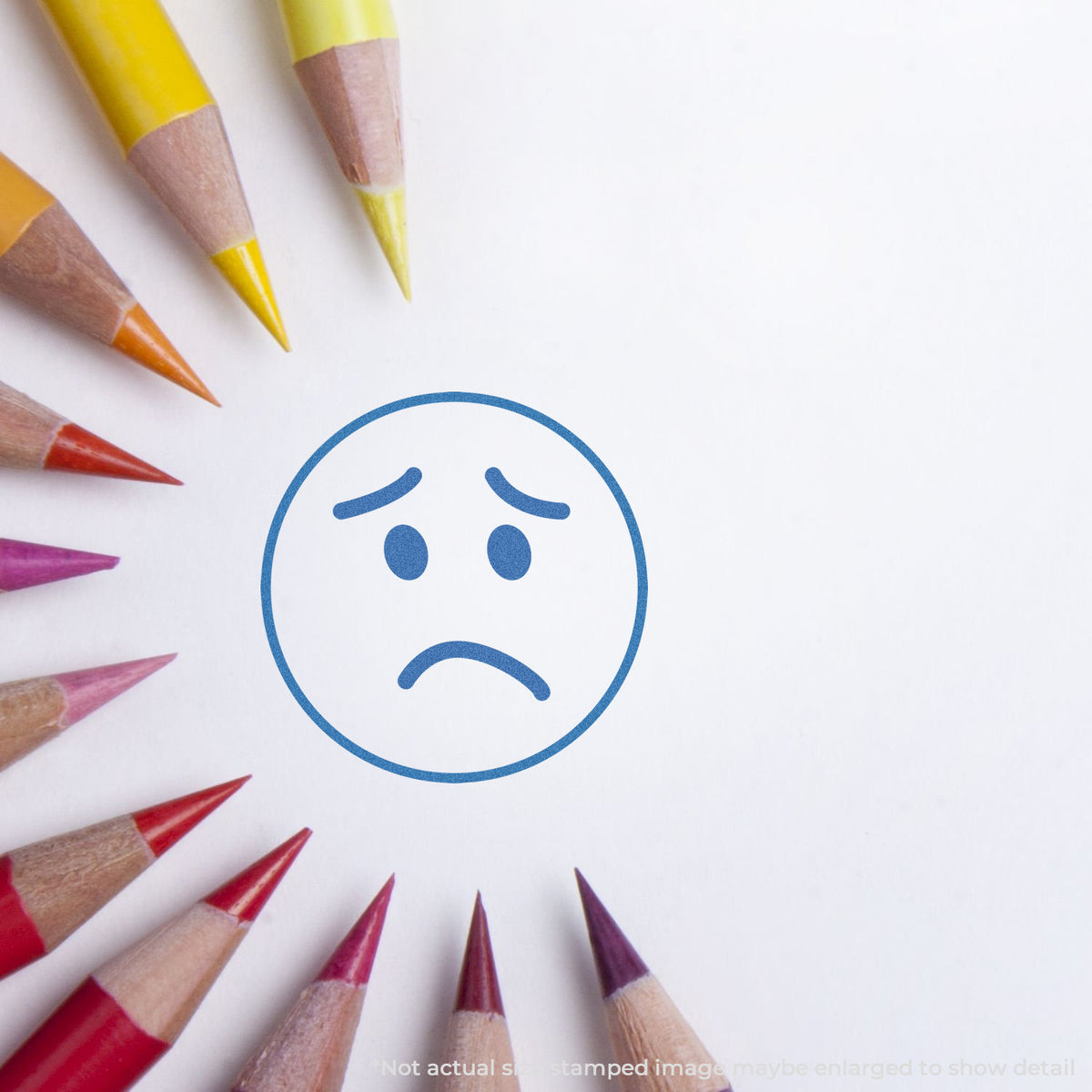 "Frown face" Xstamper stamp used on filed paperwork