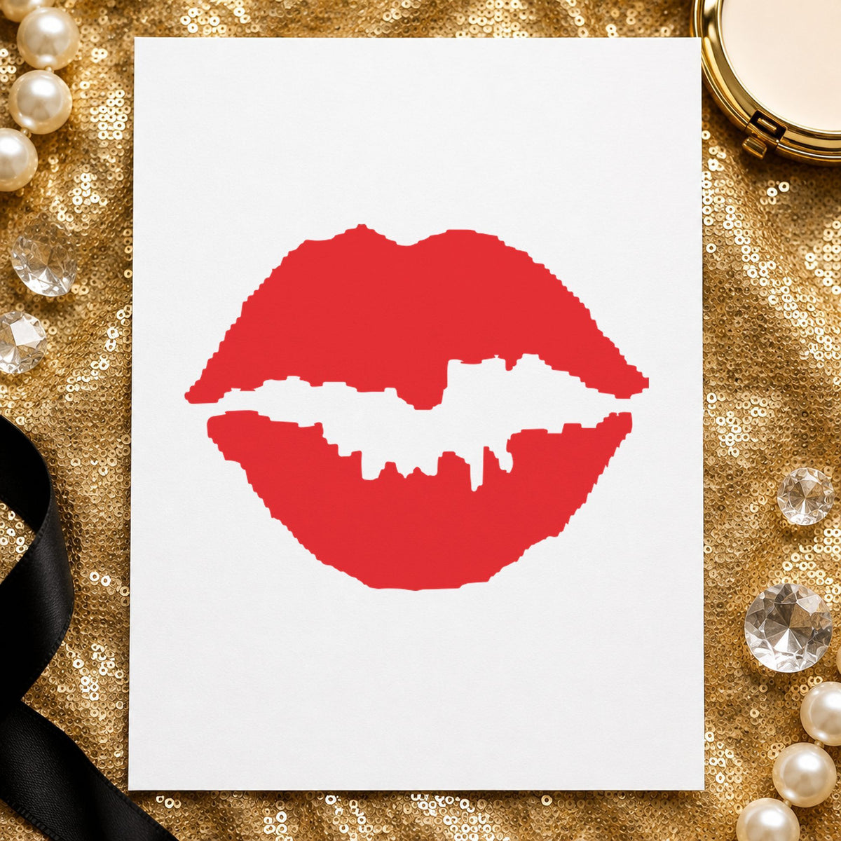 "Kiss" Xstamper stamp at work on everyday office paperwork