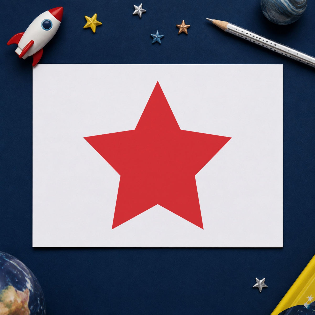 Close view of the "Star" mark left by Xstamper No. 11309