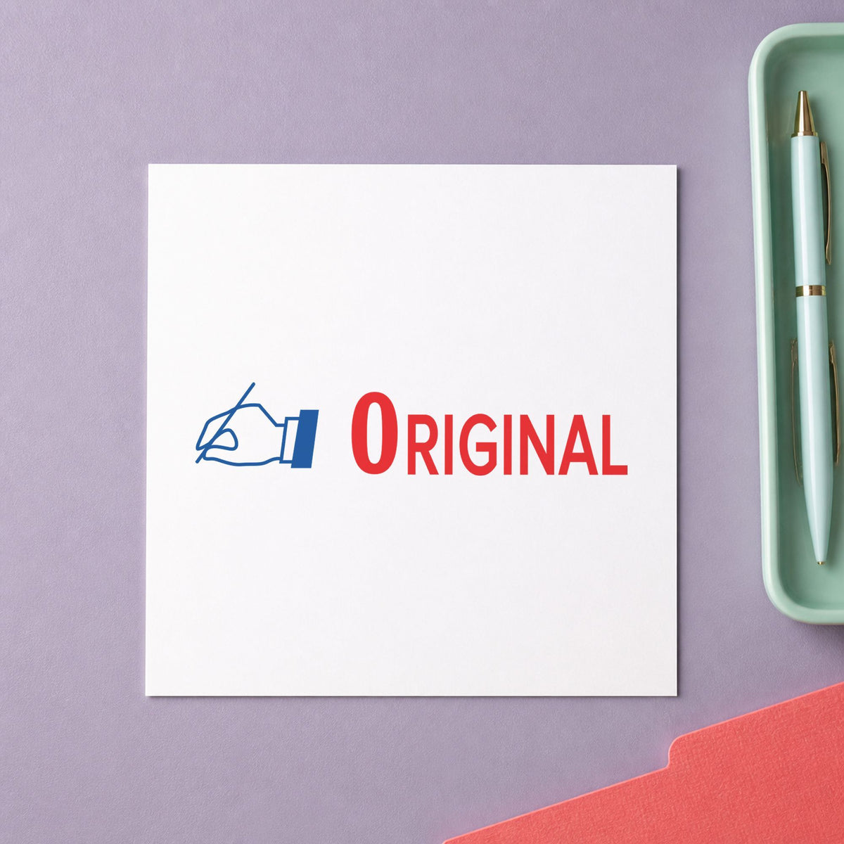 Close view of the "Original" mark left by Xstamper No. 2039