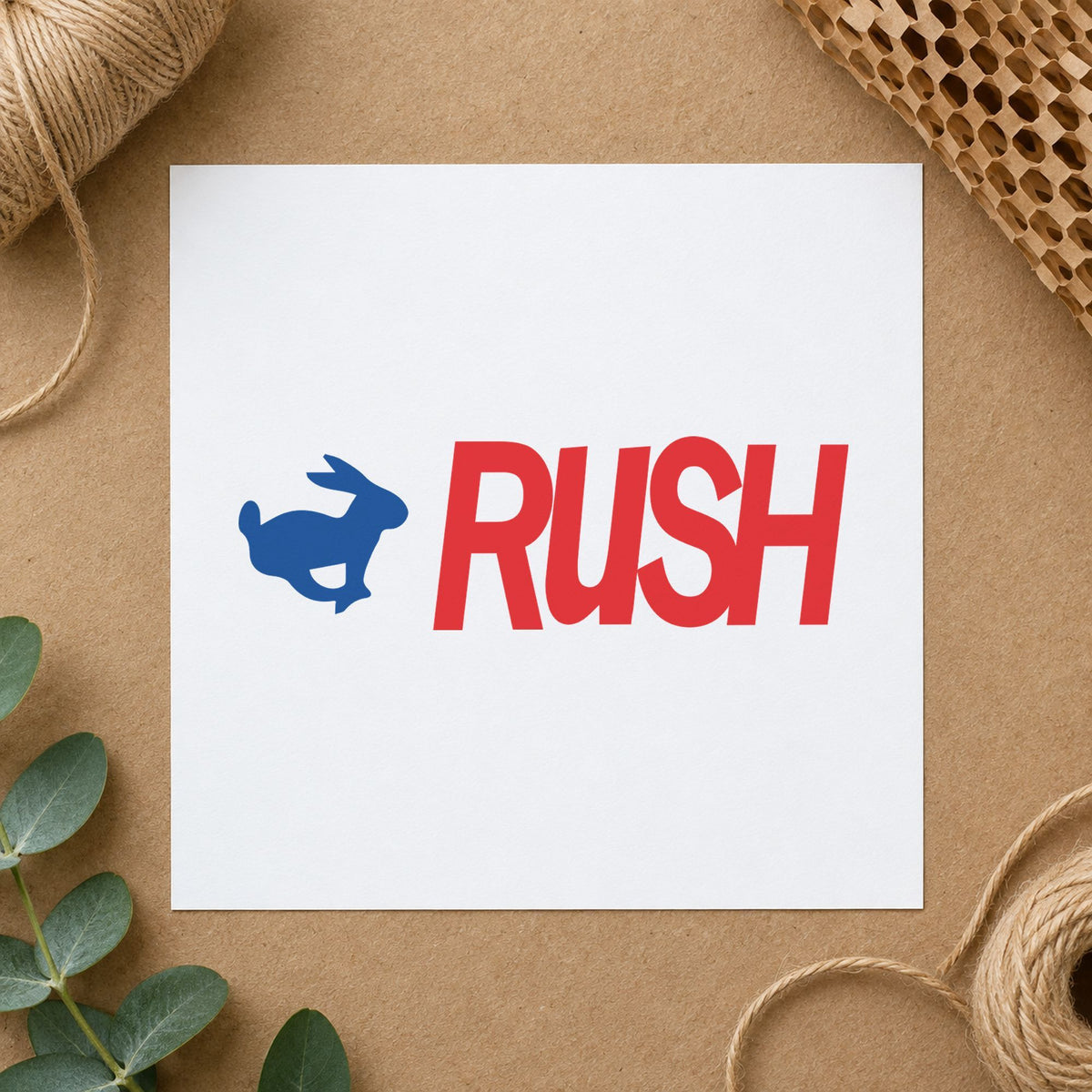 Close view of the "Rush" mark left by Xstamper No. 2040