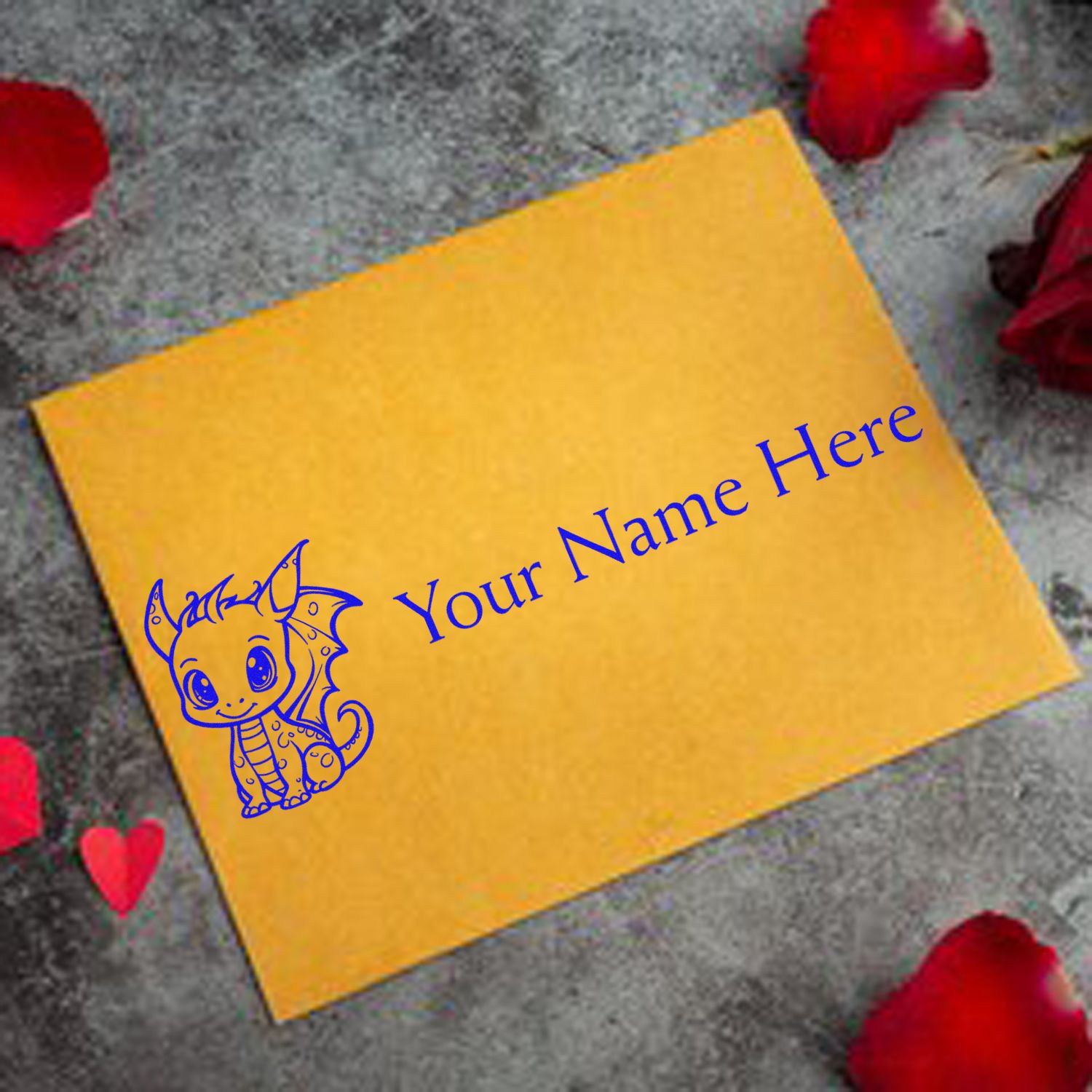 Self-Inking Dragon Delight Personalized Inked Stamp - Engineer Seal Stamps