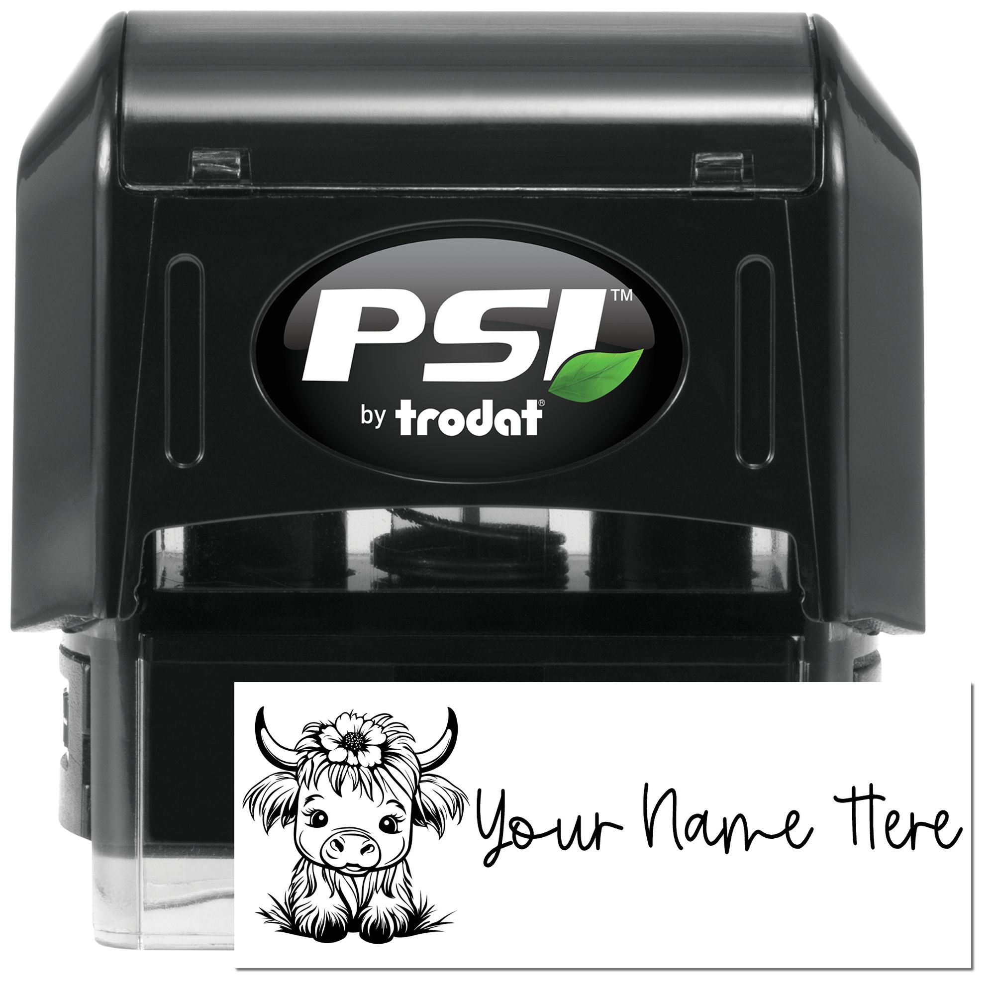 PSI Pre-Inked Daisy Highland Delight Custom Signature Stamp - Engineer Seal Stamps
