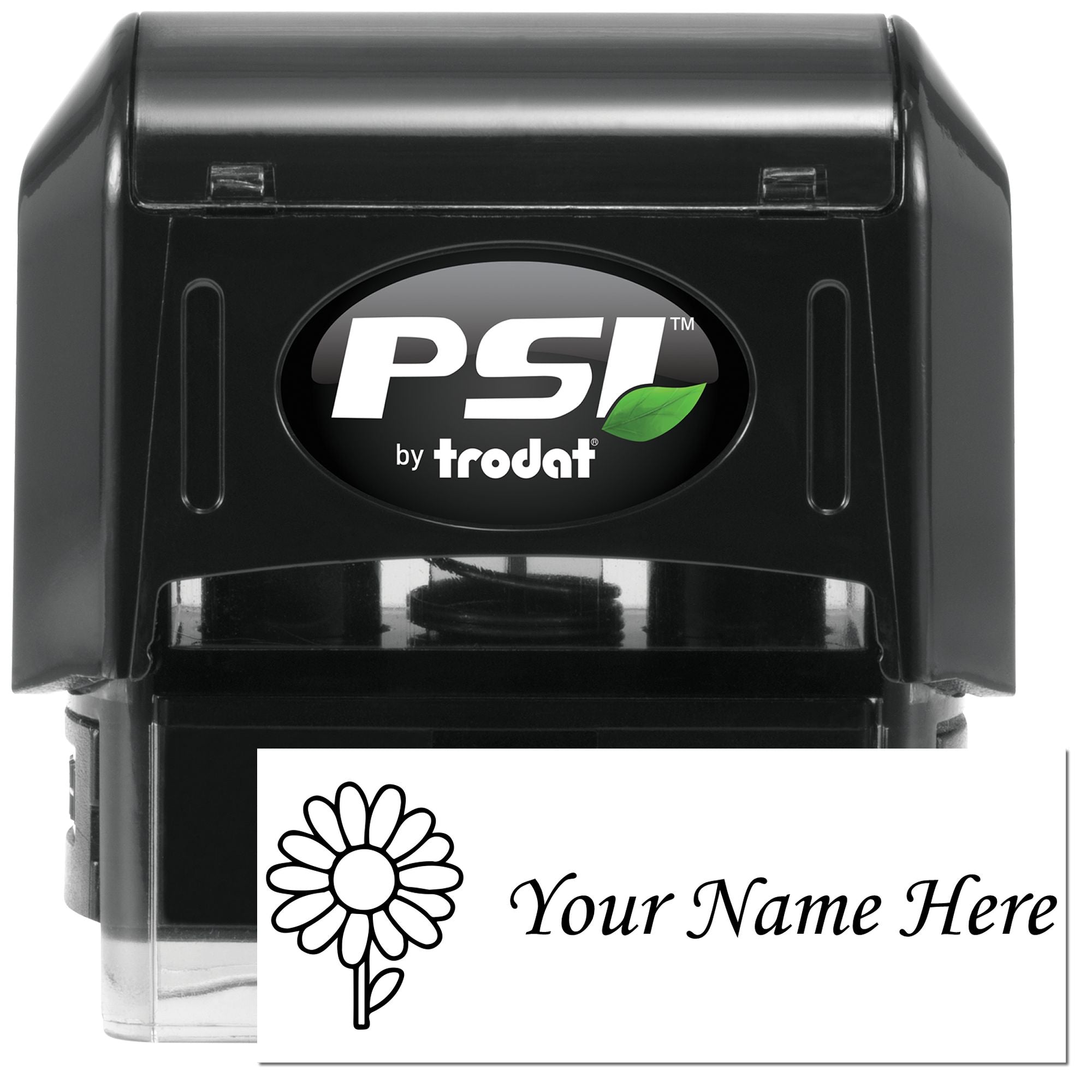 PSI Pre-Inked Daisy Delight Customized Ink Stamp - Engineer Seal Stamps
