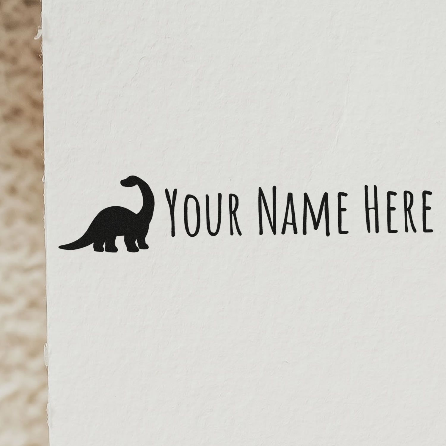 Wood Handle Dino Delight Customized Inked Stamp - Engineer Seal Stamps