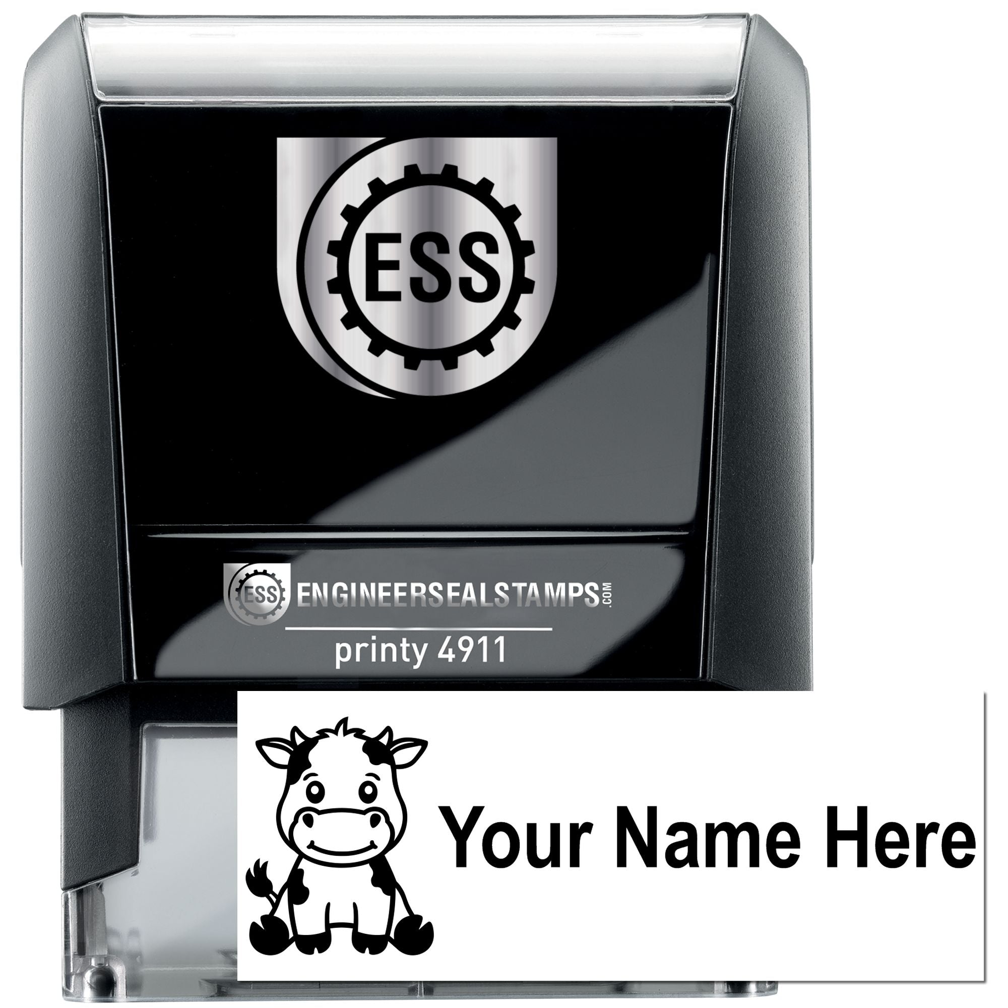 Self-Inking Moo Moo Customize Name Stamp - Engineer Seal Stamps