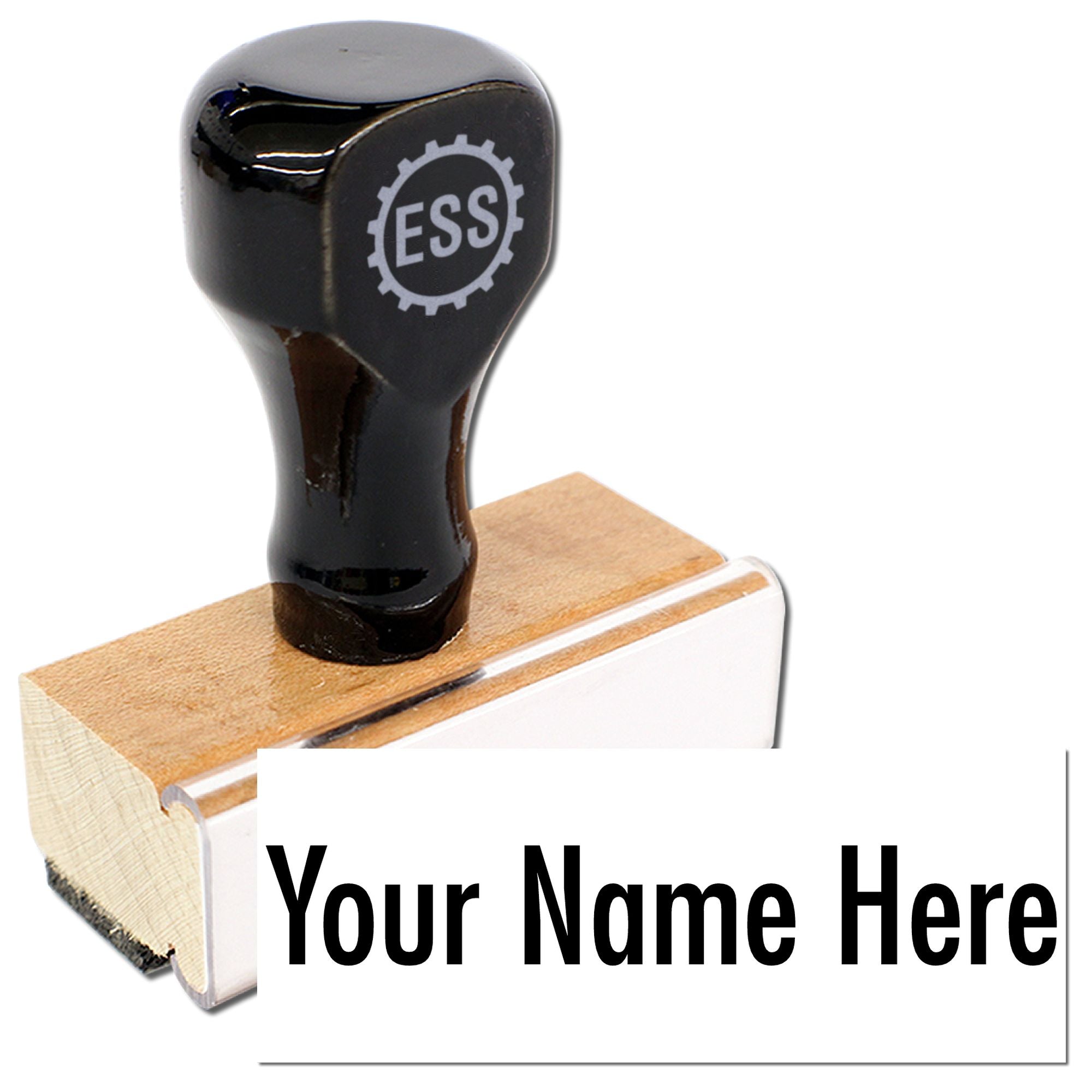 Wood Handle Futura LT Pro Medium Cond Customize Signature Stamp - Engineer Seal Stamps