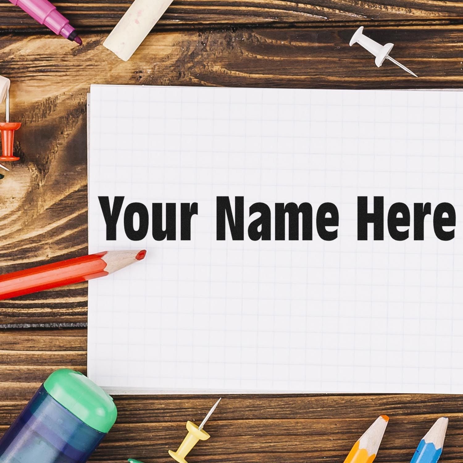 PSI Pre-Inked Antique Olive Bold Cond Customize Ink Stamp - Engineer Seal Stamps