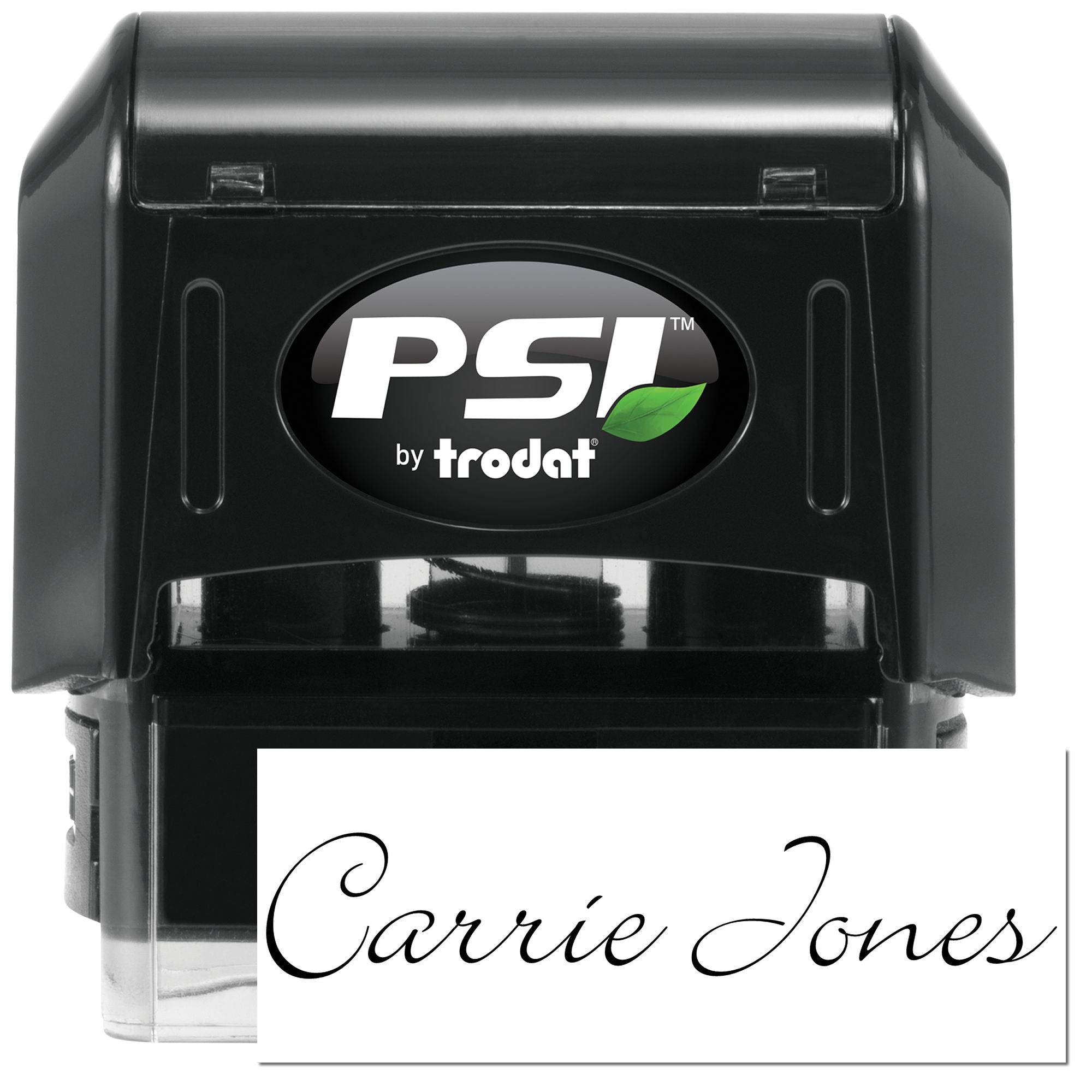 PSI Pre-Inked Bickley Script Customizable Inked Stamper