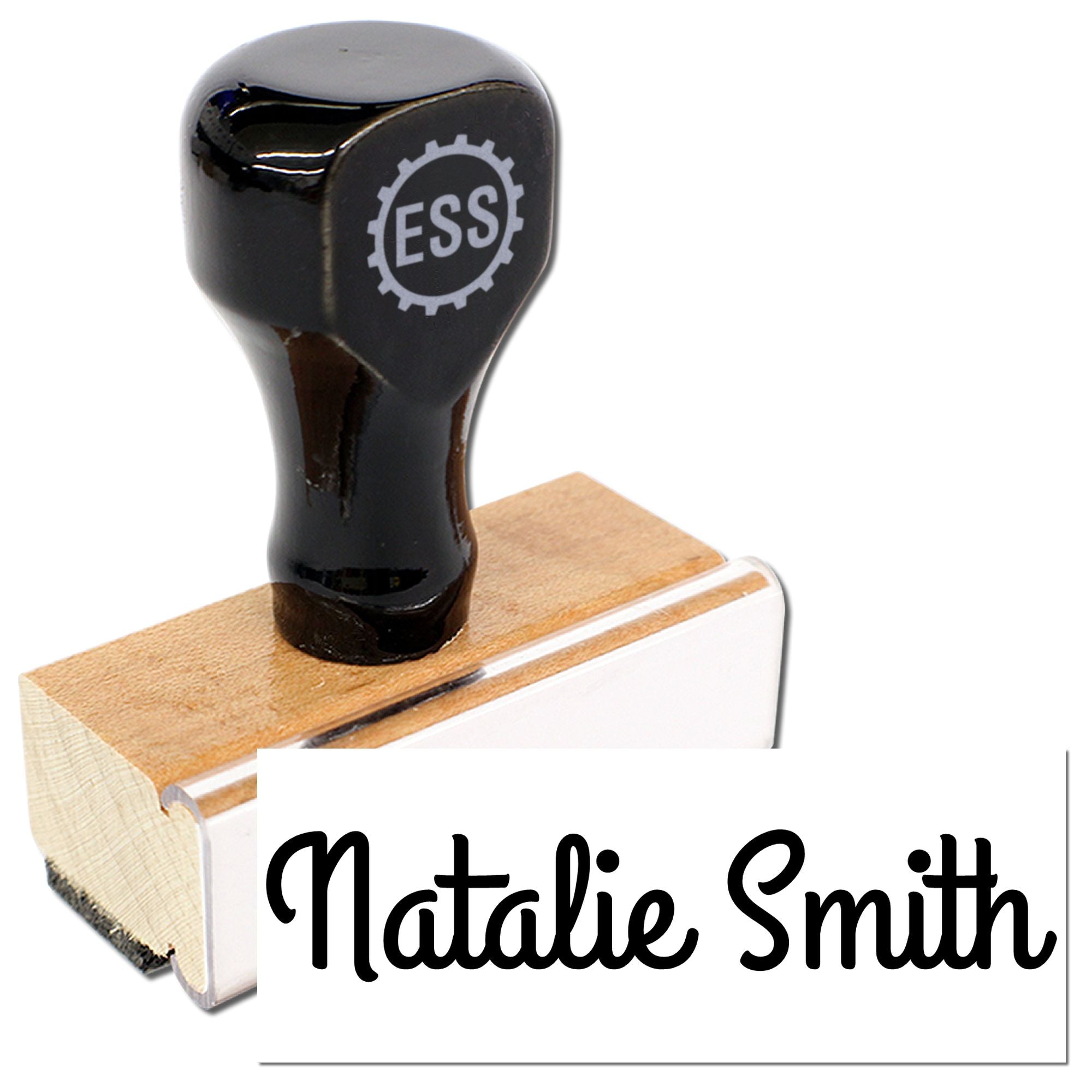 Wood Handle Grand Hotel Business Inked Rubber Stamp - Engineer Seal Stamps