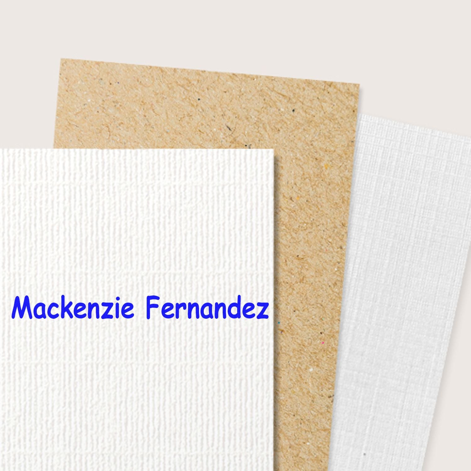 Wood Handle Comic Sans MS Personalized Name Stamp - Engineer Seal Stamps