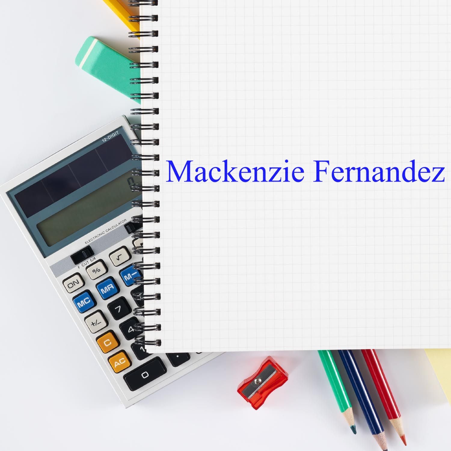 Self-Inking Times New Roman Personalized Name Stamper - Engineer Seal Stamps