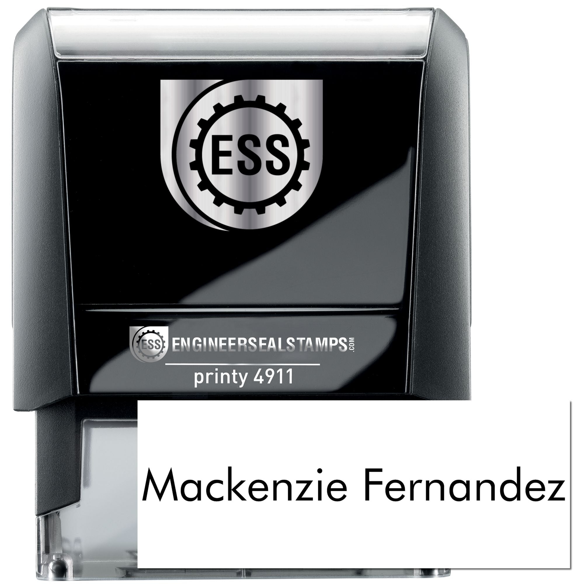 Self-Inking Futura Bk BT Personalized Signature Stamper - Engineer Seal Stamps