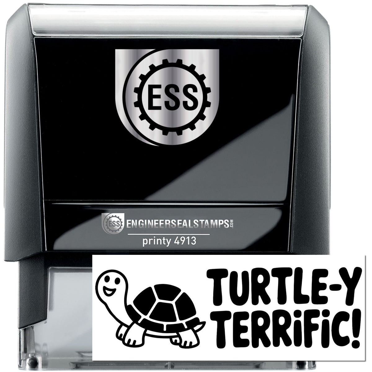 Trodat Treble-ific Classroom Self-Inking Stamp with black ink, featuring "That Was Treble-ific Feedback" message for educational feedback.