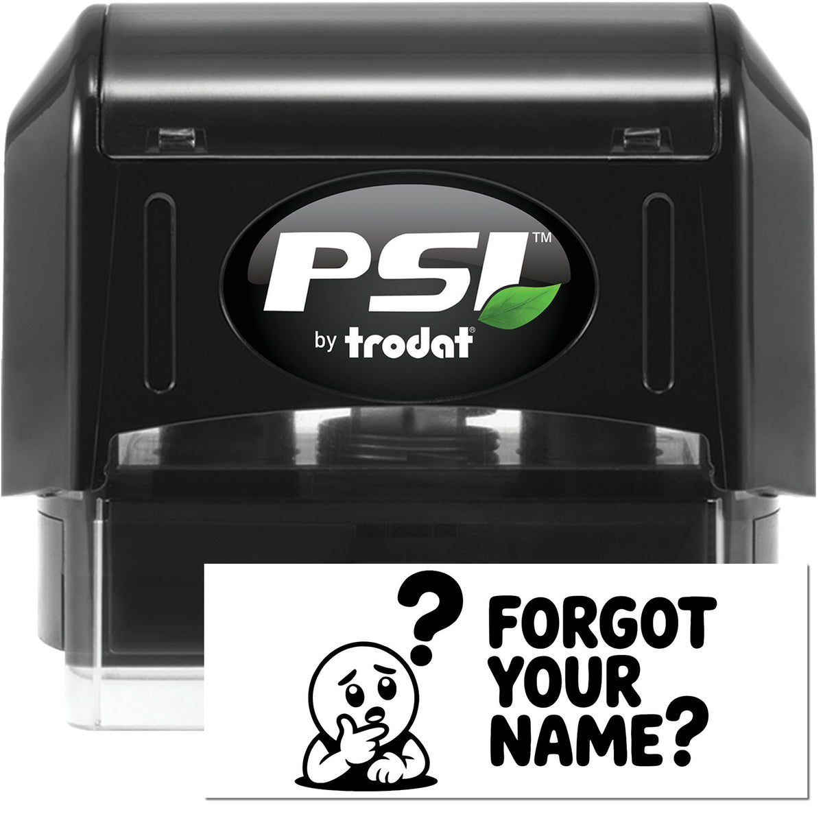 Trodat Teacher Assisted Pre-Inked Reward Stamp in black, featuring a stock stamp design for educational rewards.
