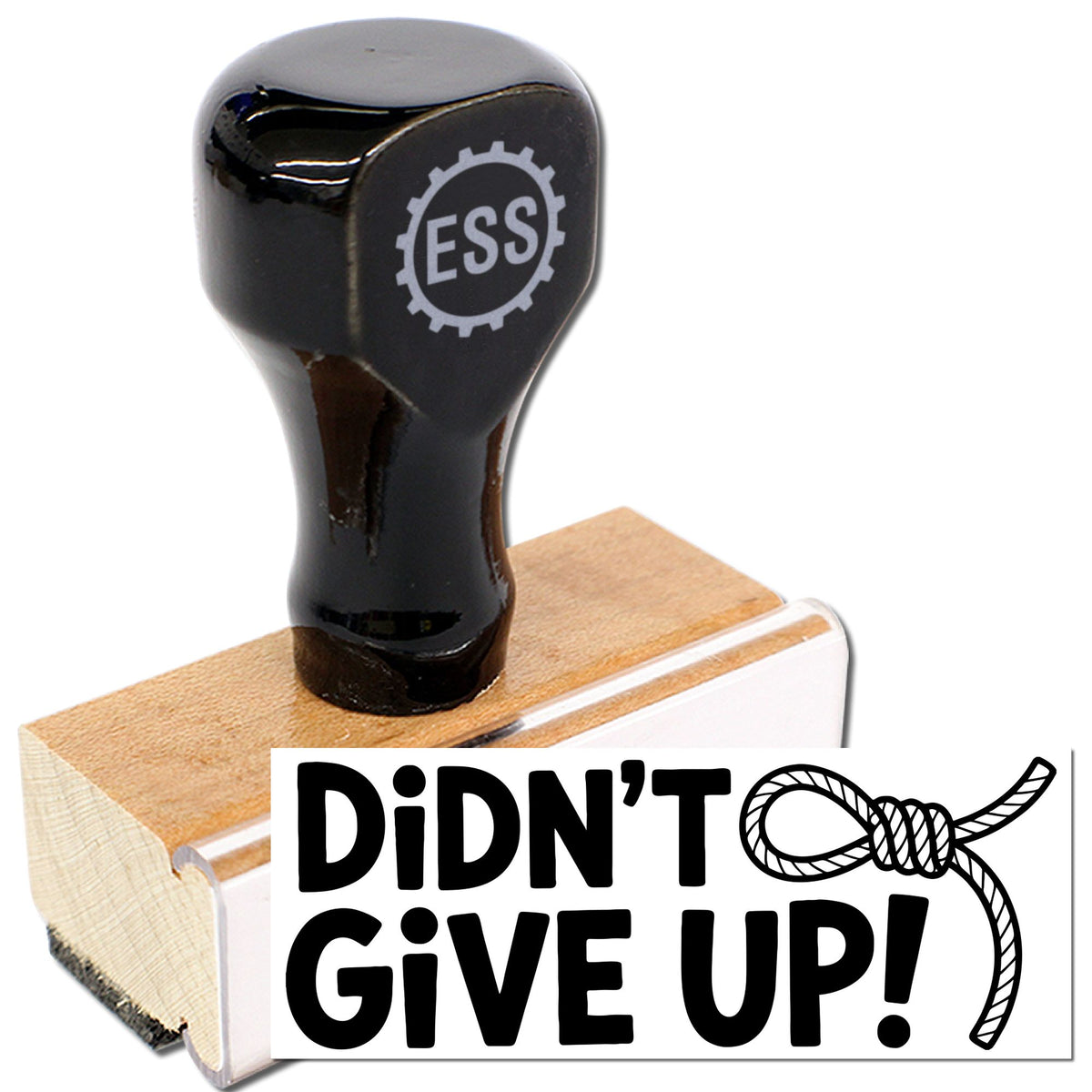Black wooden Acorn Llamazing Work student reward stamp featuring a cute llama design for educational and motivational use.