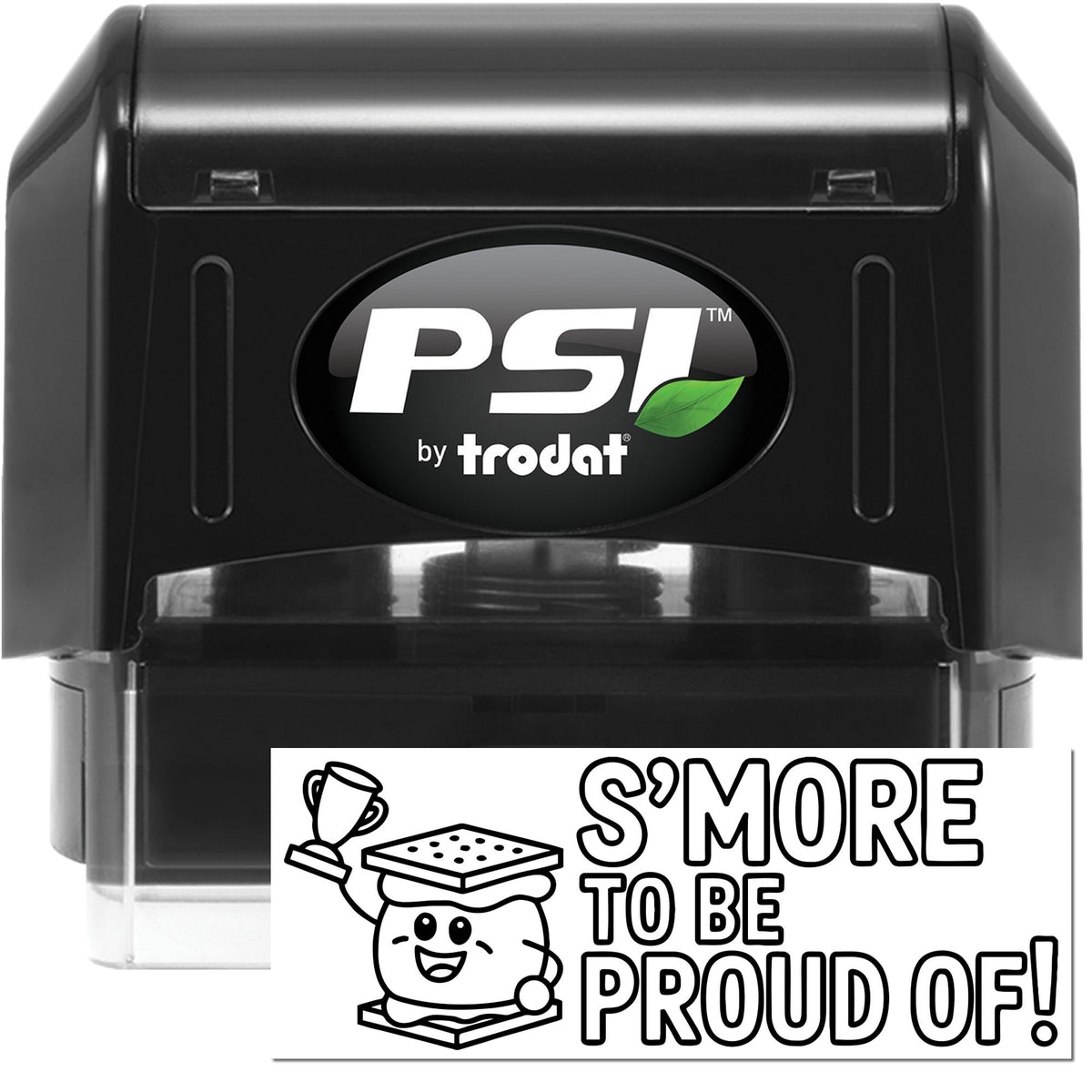 Trodat You're So Sharp Cute Teacher Pencil PSI pre-inked stamp with black ink, featuring a fun, educational design.