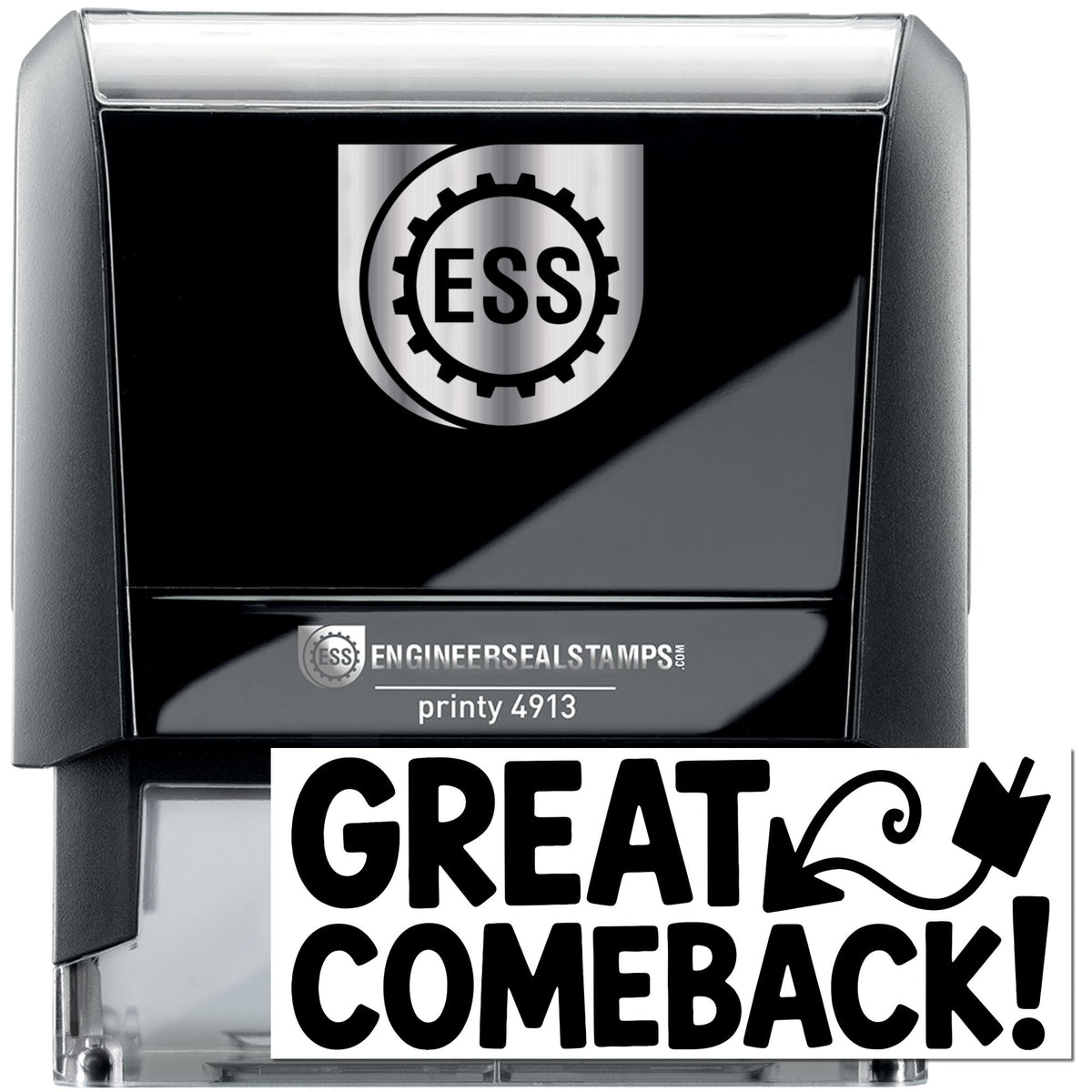 Trodat Elementary Teacher Super Starfish self-inking stock stamp showing a starfish design on the black ink pad.
